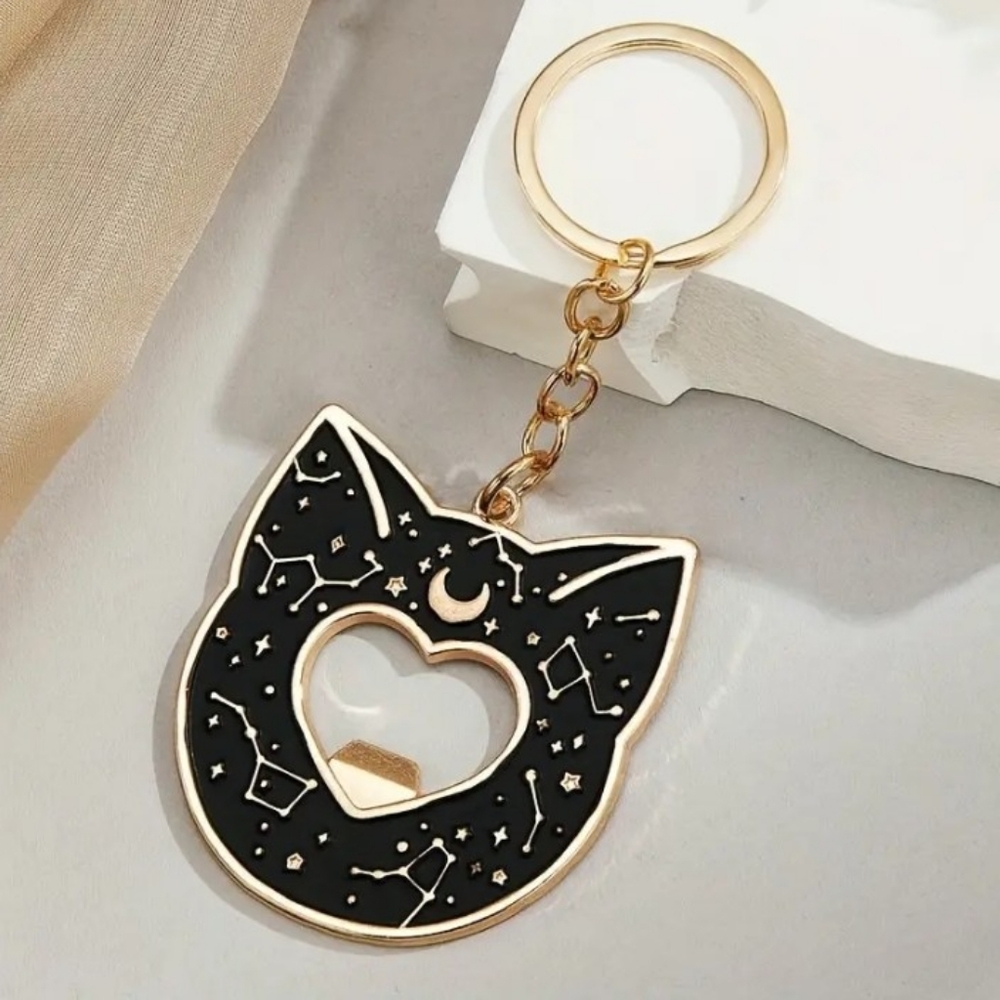 🌻3 For $15🌻 Black Cat Constellation Bottle Opener Bag Charm/Key Ring